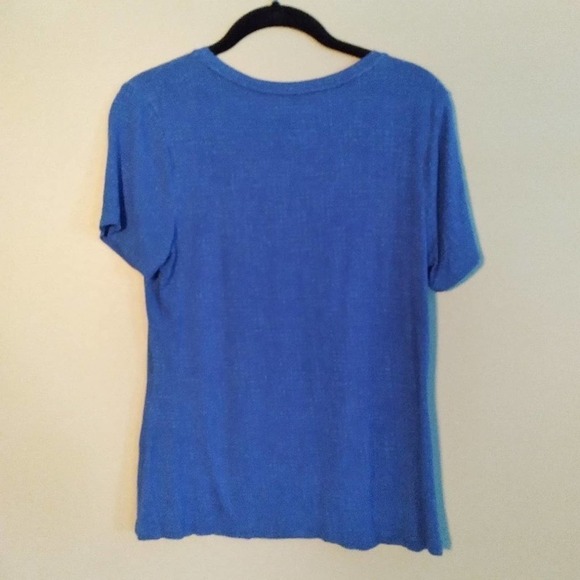 🎈4 FOR $20 APT 9 Short Sleeve Blue Print Top T-Shirt Sz MP - Picture 4 of 5